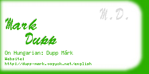 mark dupp business card